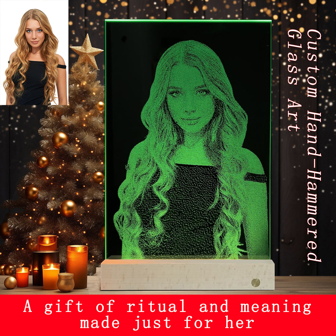 Glass hammer painting Customize your photo Handmade custom glass painting
